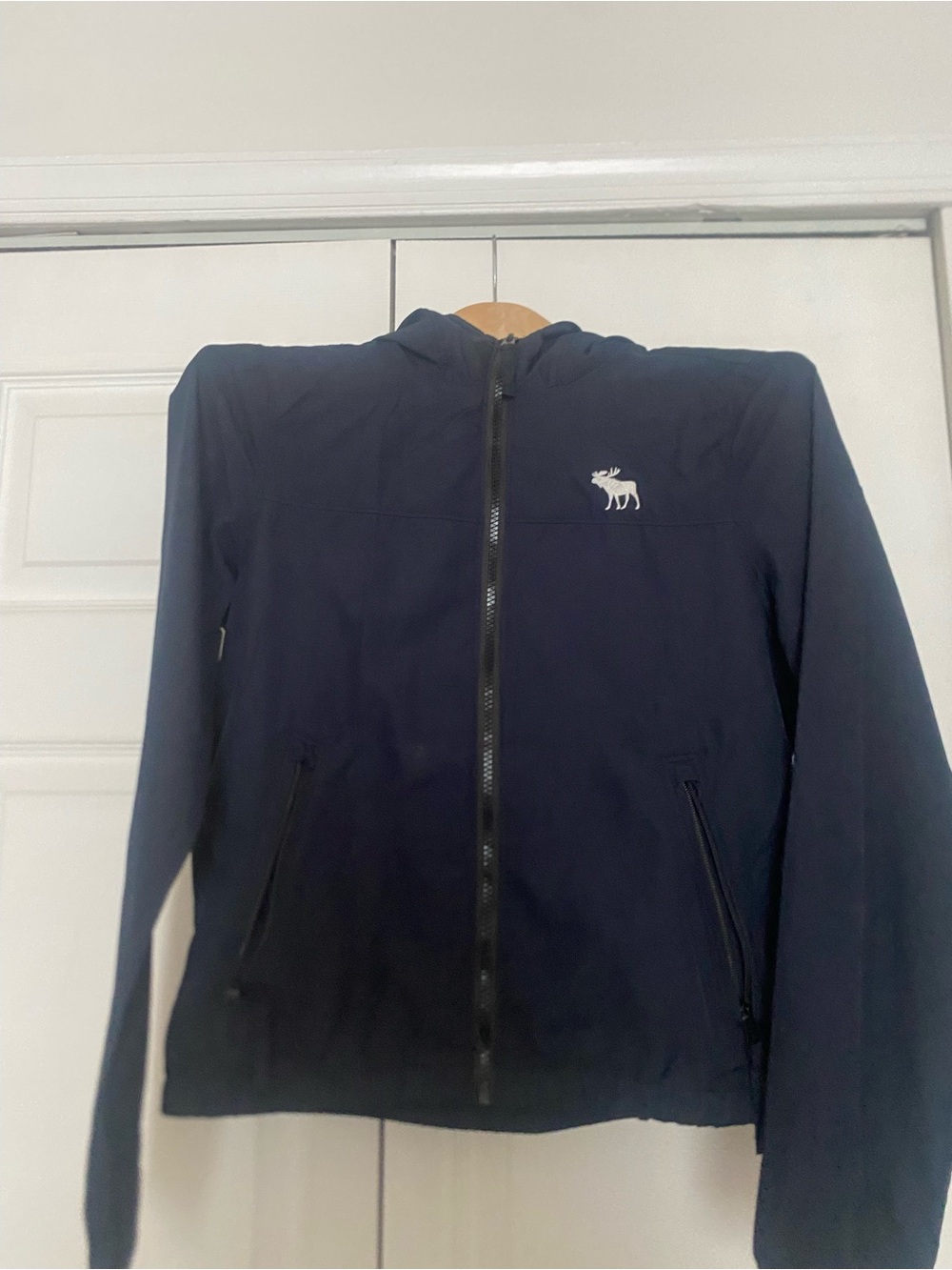 Abercrombie & Fitch Navy Hooded Lightweight Jacket